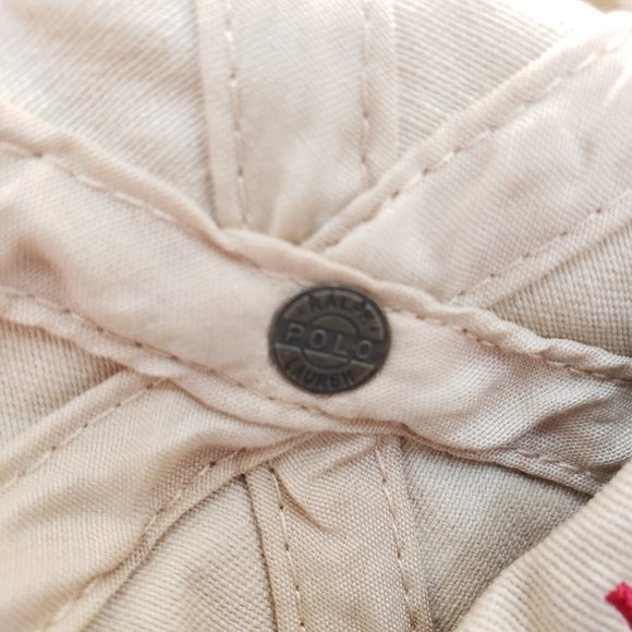 POLO RALPH LAUREN MENS KHAKI "3" POLO PLAYER/PONY LOGO BALL CAP HAT OSFA… - Picture 7 of 10